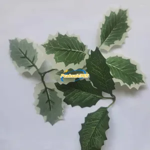 Dekorative Blumen, 10 Stück, Weihnachten, künstliche drei Blätter, 12 cm, Dekor, Weihnachtsbaum, Jahr, Party, Hochzeit, Blumenstrauß, Heimblume, gefälschte Pflanze, Eintopfen