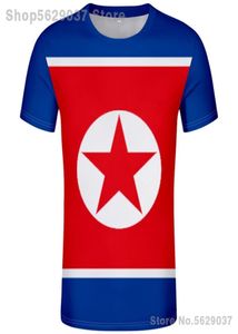 Kuzey Kore T Shirt DIY Özel Yapım İsim Numarası Prk Tshirt Nation Flag Kp Kore Ülke Dprk Koleji Baskı PO Giyim 22079257972