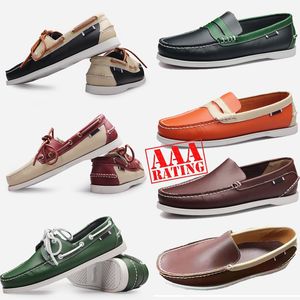 GAI GAI GAI New Brand Printed Pattern Men Dress Shoes Flat Casual Shoe Business Office Oxfords Genuine Leather Designers Metal Buckle Suede Loafer