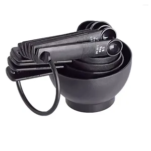 Strumenti di misurazione 10 pezzi Caffè Nero Utile Torta Cucchiaino da cucina Tazze da forno per zucchero Scoop Utensile Cucchiaio Set Cottura in plastica