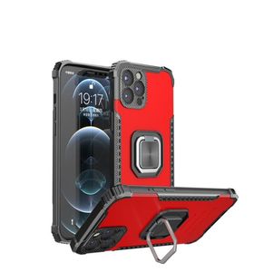 Dla iPhone 12 Pro Max 11 Case Akcesoria mobilne Case Telefon TPU PC 2 w 1 samochód magnetyczny pierścień Okładka ochronna 6131418