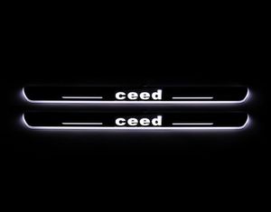 For Kia Ceed 2010 2018 Moving LED Welcome Pedal Car Scuff Plate Pedal Door Sill Pathway Light8322687