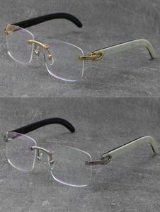 Высококачественные деревянные очки для чтения, оправа для оптических линз, оправа из рога буйвола для мужчин и женщин, очки для чтения, компьютерные очки, белый Temple3285397