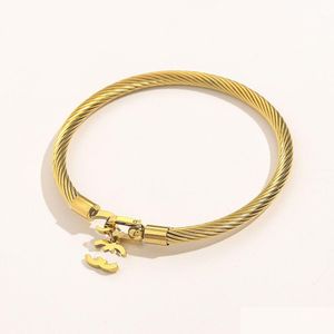 Bangle 925 Sier Designer Bracelet Fashion Princess Gift Jewelry 18K Gold Plated Womens Love Cuff Party Baseale Wholesale Drop