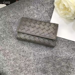 Designer Luxury Purse Men's and Women's Handgjorda fårskinn vävd multica multi-skikt exteriör handväska fast färg lagringspåse påse