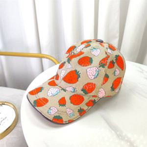 Nuovo cappello da baseball da uomo di design da donna per la moda di lusso snapback Golf fragola Berretto da sole Lettera ricamo parasole estivo tela Cappello da camion regolabile di alta qualità