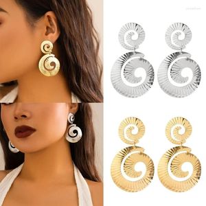 Stud Earrings Trendy Eye Catching Iron Material Unique Threaded For Party D0LC