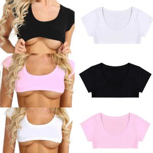 Damen Blusen Hemden 2020 Sommer Sexy T-Shirts Frauen Kurzarm Solide Schwarz Weiß Crop Tops Shirts Party Club Casual Tee Tops YQ240120