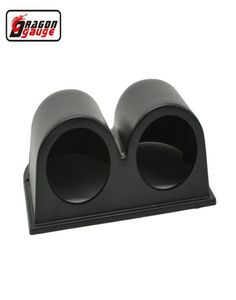 Dragon Gauge 52 mm Auto Auto Motorrad Racing Refit Gauge Pods schwarz Doppellöcher Halter Volt Gauge Meter Pods1636569