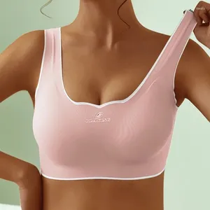 Yoga kıyafeti tam fincan nefes alabilen braliette dikişsiz brassiere sütyen kadınlar için telsiz sütyen tüpü üst spor iç çamaşırı fitness yeleği