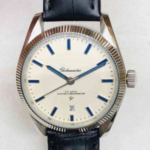 Omeaga Designer Watches Fashion Wrist Luxury Automical Oujiaya Three Needle White Faced Blue Automatic YS002 Mens