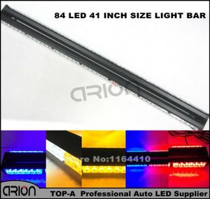 41Inch 84 LED Double Side Work Light Bar Polis Beacon Varning Strobe Emergency LightBar Red Blue Amber Yellow White Magnetic Base1458674