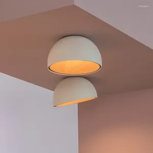 Tavan Işıkları Nordic Led Lamba Yuvarlak Ahşap Tahıl Oda Işık Kişilik Modern Minimalist Restoran Koridoru Yatak Odası Kolye Lambalar