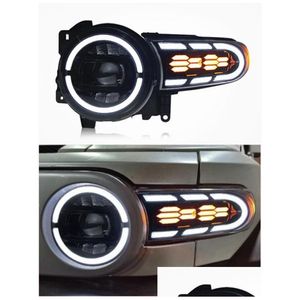 Luce di marcia diurna a LED Indicatore di direzione Lampada frontale per Fj Cruiser 2007- Faro Accessori per auto Consegna di goccia Automobili Motociclette A Dhgpp