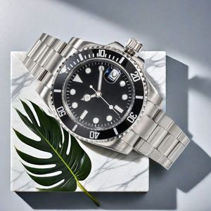 Luxury Mens Automatic Ceramics Watches Montre de Luxe 40mm full rostfritt stål fällbara spänne simning armbandsur safir lysande klocka för gåvor dhgate