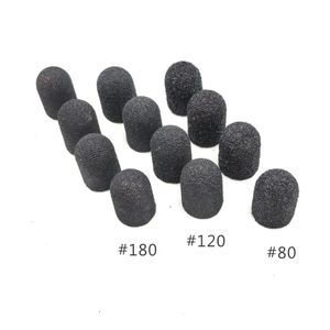 Files 50Pcs 10*15mm Black Textile Foot Dead Skin Sanding Caps Cuticle Callus Care Polishing Sand Block Grinding Tool