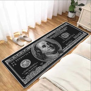 Tapetes decoração de casa corredor entrada capacho dólar dinheiro padrão sala estar tapetes cozinha anti deslizamento tapete do banheiro alfombra