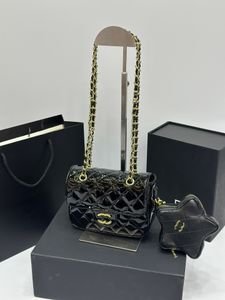 Projektant torebki 24c gwiazdy mini-damski łańcuch na ramię kołdra pięciopunktowa torebka gwiazdorska torba crossbody Parysian Mash Fashion Flap Bag na ramię 18 cm