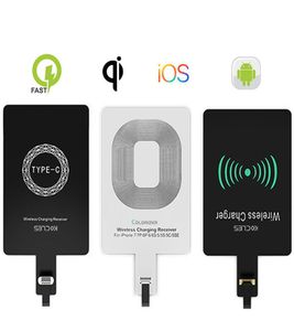 Micro USB Type C Universal Fast Wireless Charger Adapter för Samsung Huawei iPhone Xiaomi laddningsmottagare6557912