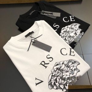 MENS PLUS TEES POLOS SHIRTS STORLEK LÖST ÖVERSIDAL KORT SLEEVE PURMOMENSMODE DESIGNER Märke Bokstäver Tryckt Casual Summer Tops Me Otrit