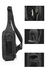 Тактическая сумка через плечо Militray Sling Сумка через плечо Охотничья нагрудная сумка Скрытая сумка для переноски пистолета Кобура для пистолета Открытый кемпинг W29134703