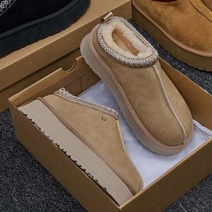 Tazz Slipper Tasman Platform Boot Australia Snow Boot Designer Women Ankle Booties Ultra Mini Mustard Seed Chestnut Fur Slides Fårskinn Mens Womens Winter Shoe