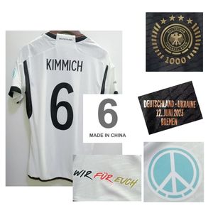 Hemtextil matchworn player nummer 2023 Tyskland 1000: e spel jubileum Maillot Sane Kimmich Haverz Heat Transfer Iron på Soccer Patch Badge