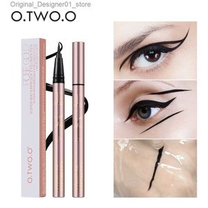 Eyeliner o.two.o professionell vattentät flytande eyeliner skönhet katt stil svart långvarig ögonfoder penna penna makeup kosmetikverktyg q240122