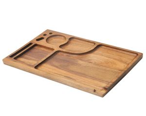 TOPPUFF 190MM 295MM Natural Walnut Wooden Tray Mutifuction Wood Rolling Tray Wood Rolling Trays Suit King Size Rolling Cone or P5232004