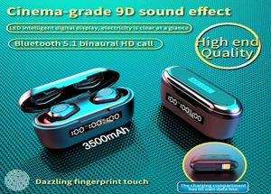 G40 TWS Bluetooth V51 EARPHONES MINI Trådlösa hörlurar Touch 9D HIFI Stereo Sports Dualmic Headset med 3500mAh Charging Box68168482015