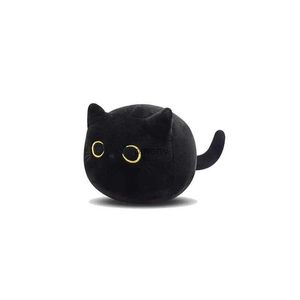 Bonecas de pelúcia 2 tamanhos kawaii gato preto macio pelúcia travesseiro boneca brinquedos adorável alta qualidade crianças presentes brinquedos meninos meninas amigos decoração do quarto