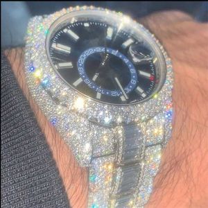 Роскошные AP Diamond Iced Mosonite могут пройти тест Часы Мужские дизайнерские мужские Montre Moissanite Movement Out Автоматические Montre De Luxe для мужчин I56