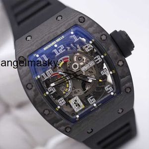 Reloj de pulsera RM Reloj de pulsera Richards Milles Rm030 Reloj mecánico automático Rm030 Ntpt Pantalla de fecha de fibra de carbono Cronógrafo de edición limitada de lujo famoso suizo