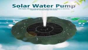 Fonte solar ipx8 bombas de água à prova dwaterproof água ao ar livre jardim paisagem pátio folha lótus flutuante para banho piscina pequena lagoa decorat1812038