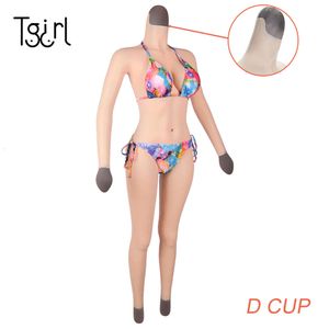 Kostymtillbehör D Cup Silikonkropp i full längd med arm kostym transgender crossdressers Dragqueen falska bröst