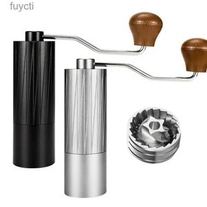 Máquinas de café Moedor de café com manivela Moedor de grãos de café Máquina de café portátil Moedor manual doméstico 420cnc Núcleo de aço inoxidável YQ240122