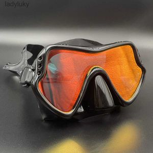 Máscaras de mergulho espelho cor lente máscara de mergulho máscaras de mergulho profissional conjunto de óculos anti-nevoeiro óculos de natação equipamento de piscina de pescaL240122