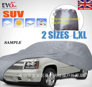 Universal Full Car Covers Schnee Eis Staub Sonne UV Schatten Abdeckung Licht Silber Größe LXL Auto Auto Fall Outdoor Schutz Abdeckung DFDF H22048968669