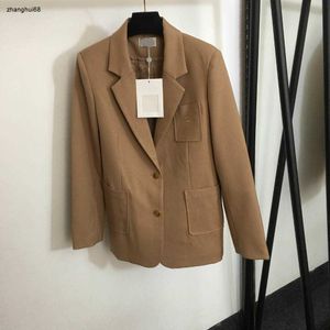 designer women jacket luxurious fashion Short round neck long sleeve overcoat high quality upper garment Jan 22