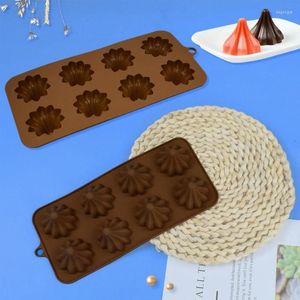 Bakformar 8 hål koniska formade silikon fondant formar choklad mögel diy handtillverkningsverktygsmaterial y5GB
