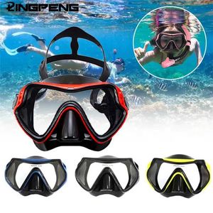 Dykmasker under vattnet snorkling helt torr dykning andningsskyddsmasker anti dimma säkert andningssystem snorkling andningsmaskerl240122