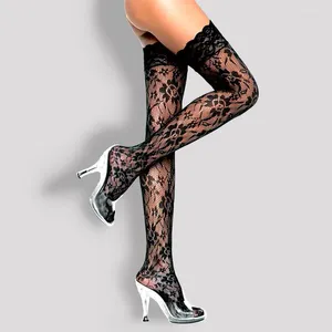 Frauen Socken Oberschenkel hohe Strümpfe Jacquard Strumpfhosen Dessous Fishnet Strumpf sexy Spitze Top Hosentender Erot erotische Bodysuit Strumpfhose