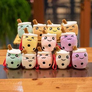 Bonecas de pelúcia 10cm bonito bolha chá chaveiro macio brinquedo de pelúcia pingente recheado boba boneca kawaii mochila saco decoração presentes de aniversário para meninas meninos