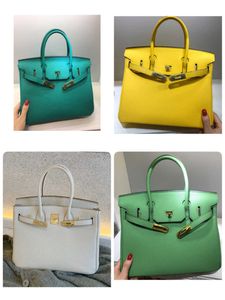 Borsa totes firmata AABirdking Borse in pelle di vacchetta Borsa da donna in pelle a tracolla con una spalla verde UASA