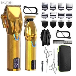 Hair Clippers LM-2027 Best Powerful Rechargeable Wireless 0mm Cut Barber Haircut Grooming Kit Hair Clippers Sets YQ240122