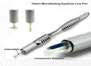 Nova chegada tebori microblading sobrancelha linha manual caneta para maquiagem permanente sobrancelha tatuagem manual lâmina titular 8077737