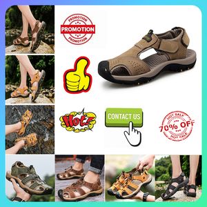 Designerplattform Pannband Slid tofflor Män Kvinna bär resistent - Läder supermjuka sulor Sandaler stor storlek Flat Summer Beach Slipper Storlek 36-45