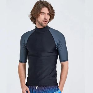 Wear Sbart Short Sleeve Men Rash Guards T Shirts Surf Windsurf Sailing Tops Male Swimsuits Swimwear Bathing Suits BO