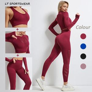 Pantaloni da donna senza saldatura yoga set di culo a sollevamento leggings vestiti sportivi per palestra femmina abbigliamento da allenamento per tute da yoga