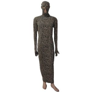 Kvinnors sexiga leopard wrap klänning kostymer unisex outfit flickor klänningar snäva kjol kroppspåsar kostym halloween fest